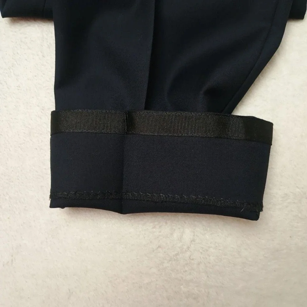 Suitsupply Pants Men 33x32 Black Slim Wool Lined Flat Front Dress Slacks Suit